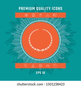 Laurel wreath, symbol. Graphic elements for your design