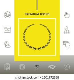 Laurel wreath, symbol. Graphic elements for your design
