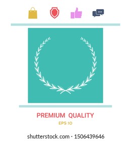 Laurel wreath - symbol. Graphic elements for your design