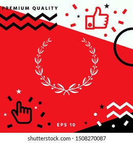 Laurel wreath symbol. Graphic elements for your design