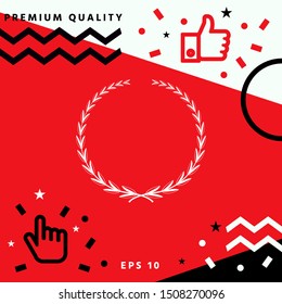 Laurel wreath, symbol. Graphic elements for your design