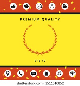 Laurel wreath - symbol. Graphic elements for your design