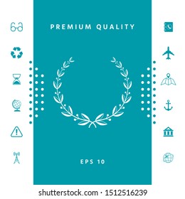 Laurel wreath symbol. Graphic elements for your design