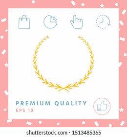 Laurel wreath - symbol. Graphic elements for your design
