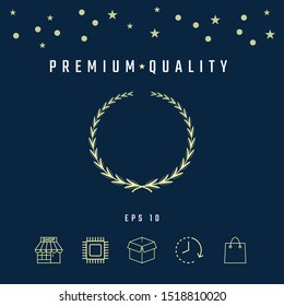 Laurel wreath, symbol. Graphic elements for your design