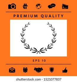 Laurel wreath symbol. Graphic elements for your design