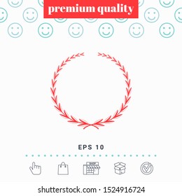 Laurel wreath, symbol. Graphic elements for your design
