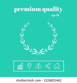 Laurel wreath symbol. Graphic elements for your design