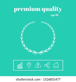 Laurel wreath, symbol. Graphic elements for your design