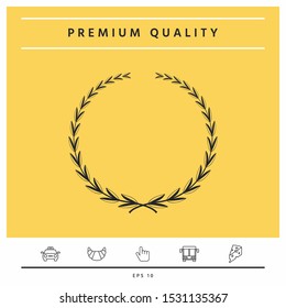 Laurel wreath, symbol. Graphic elements for your design