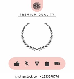 Laurel wreath - symbol. Graphic elements for your design