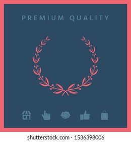 Laurel wreath symbol. Graphic elements for your design