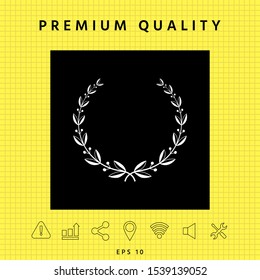 Laurel wreath symbol. Graphic elements for your design