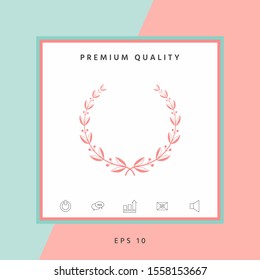 Laurel wreath symbol. Graphic elements for your design