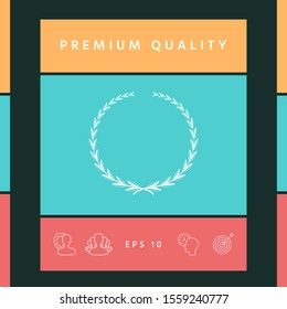 Laurel wreath, symbol. Graphic elements for your design