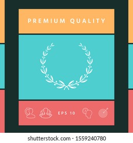 Laurel wreath symbol. Graphic elements for your design