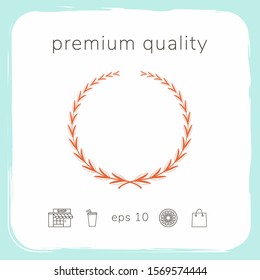 Laurel wreath, symbol. Graphic elements for your design