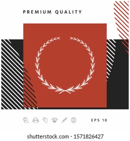 Laurel wreath, symbol. Graphic elements for your design