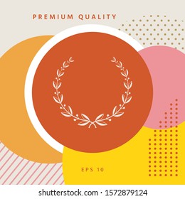 Laurel wreath symbol. Graphic elements for your design