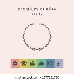 Laurel wreath, symbol. Graphic elements for your design