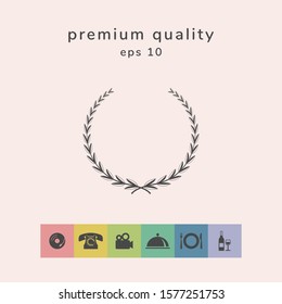 Laurel wreath - symbol. Graphic elements for your design