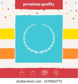 Laurel wreath, symbol. Graphic elements for your design