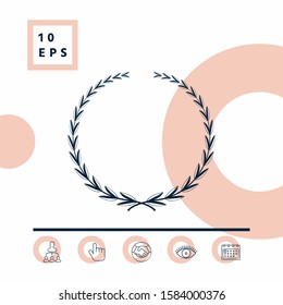 Laurel wreath, symbol. Graphic elements for your design