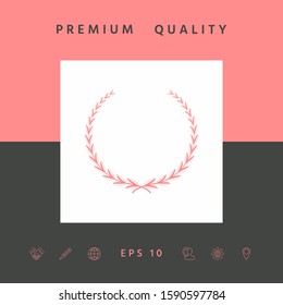 Laurel wreath - symbol. Graphic elements for your design