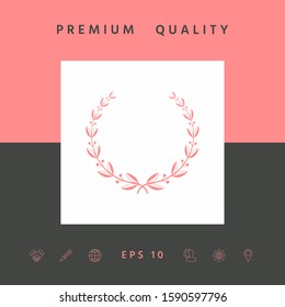Laurel wreath symbol. Graphic elements for your design