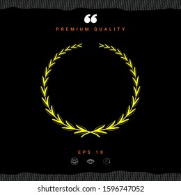 Laurel wreath, symbol. Graphic elements for your design