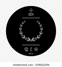 Laurel wreath symbol. Graphic elements for your design