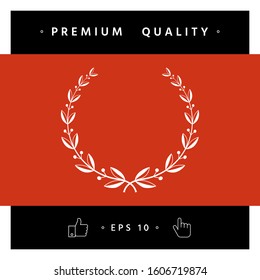 Laurel wreath symbol. Graphic elements for your design