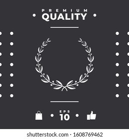 Laurel wreath symbol. Graphic elements for your design
