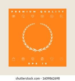 Laurel wreath, symbol. Graphic elements for your design
