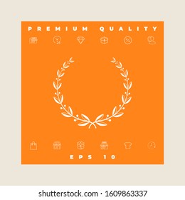 Laurel wreath symbol. Graphic elements for your design