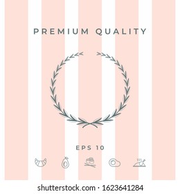 Laurel wreath, symbol. Graphic elements for your design