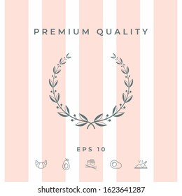 Laurel wreath symbol. Graphic elements for your design