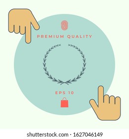 Laurel wreath, symbol. Graphic elements for your design