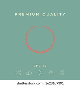 Laurel wreath, symbol. Graphic elements for your design