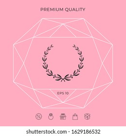 Laurel wreath symbol. Graphic elements for your design