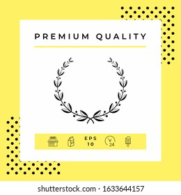 Laurel wreath symbol. Graphic elements for your design