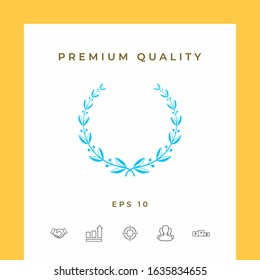 Laurel wreath symbol. Graphic elements for your design