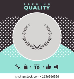 Laurel wreath symbol. Graphic elements for your design