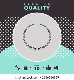 Laurel wreath, symbol. Graphic elements for your design
