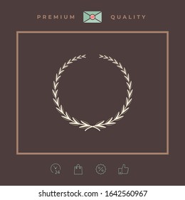 Laurel wreath, symbol. Graphic elements for your design