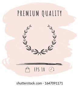 Laurel wreath symbol. Graphic elements for your design