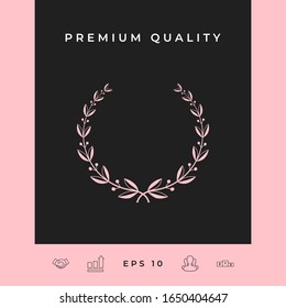 Laurel wreath symbol. Graphic elements for your design