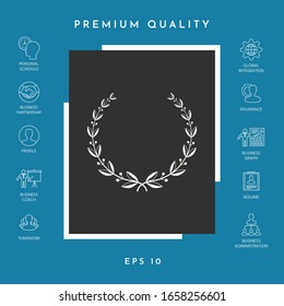 Laurel wreath symbol. Graphic elements for your design