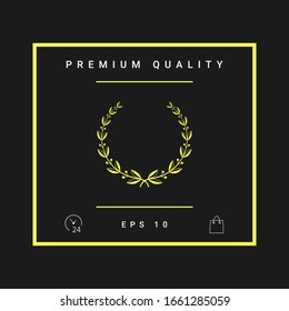 Laurel wreath symbol. Graphic elements for your design