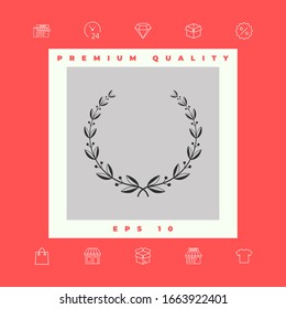 Laurel wreath symbol. Graphic elements for your design